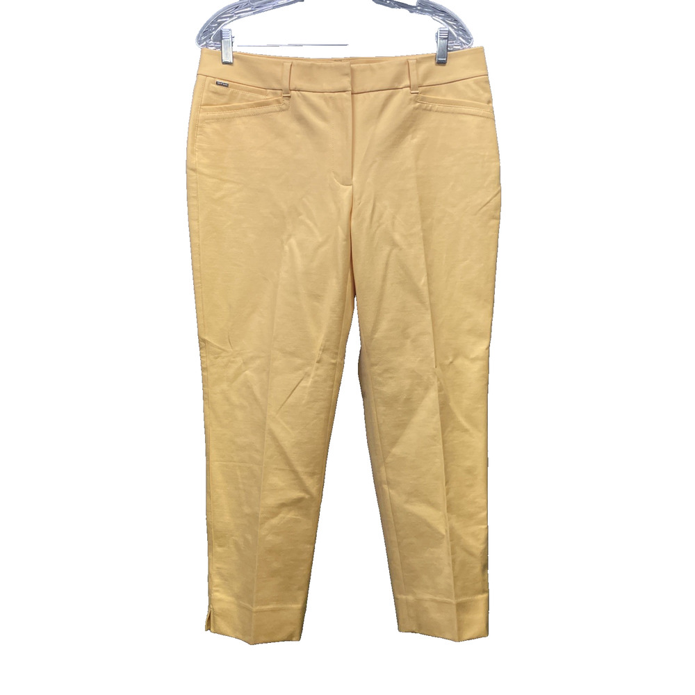 White House Black Market The Slim Ankle Pant Cotton‎ Stretch Yellow Size 12
